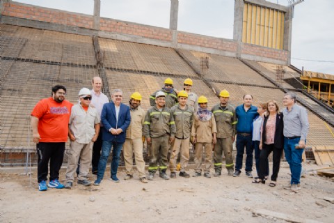 Avanza la obra del Polideportivo de capital, una obra anhelada por toda la comunidad